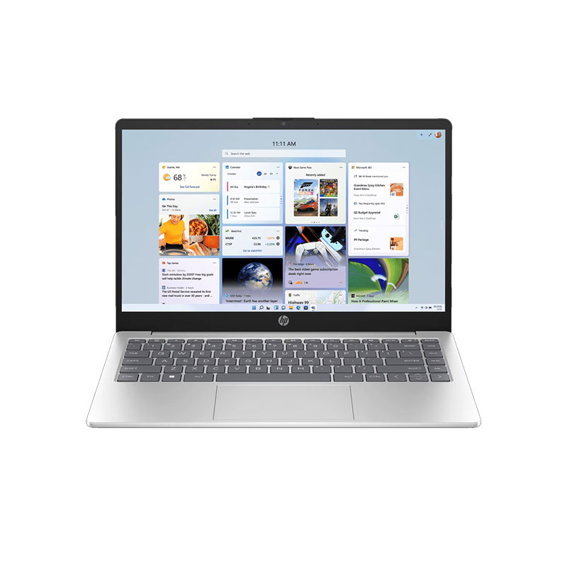 Picture of HP 14 - Intel Core 5-120U 14" (35.6 cm)  14-ep0385TU Thin & Light Laptop (16GB/ 512GB SSD/ Full HD Display/ Intel UHD Graphics/ Anti-Glare/ Camera Privacy Shutter/ Backlit Keyboard/ Mic Mute key/ Windows 11 Home/ MS Office/ 1Year Warranty/ Natural Silver/ 1.41 kg)
